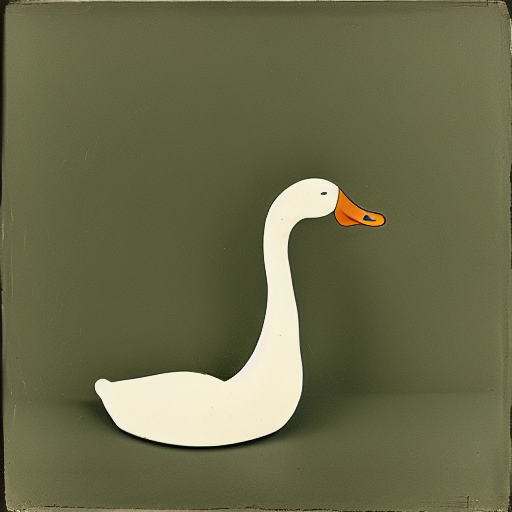 A painting of a goose.